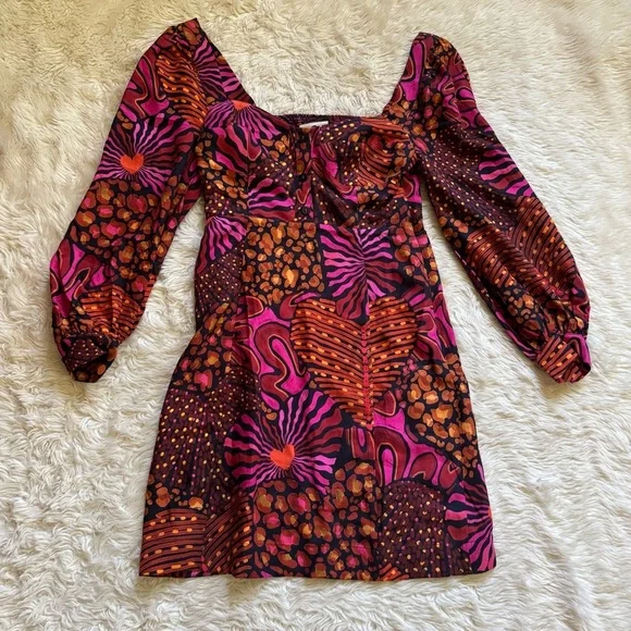 NWT Farm Rio Leopard Hearts Mini Dress - Size XS - Picture 4 of 8